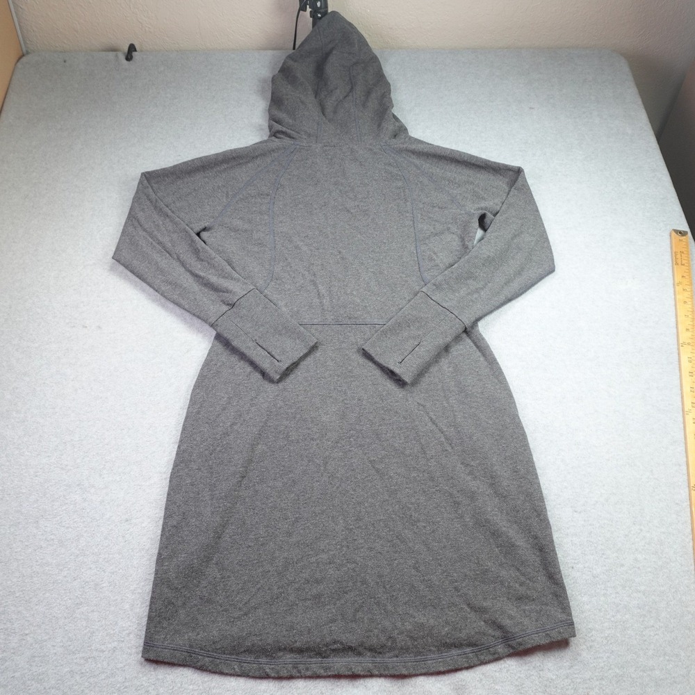 Athleta‎ Hoodie Dress Womens MP Gray Sporty Long Sleeve Thumbhole Pocket - Picture 4 of 15